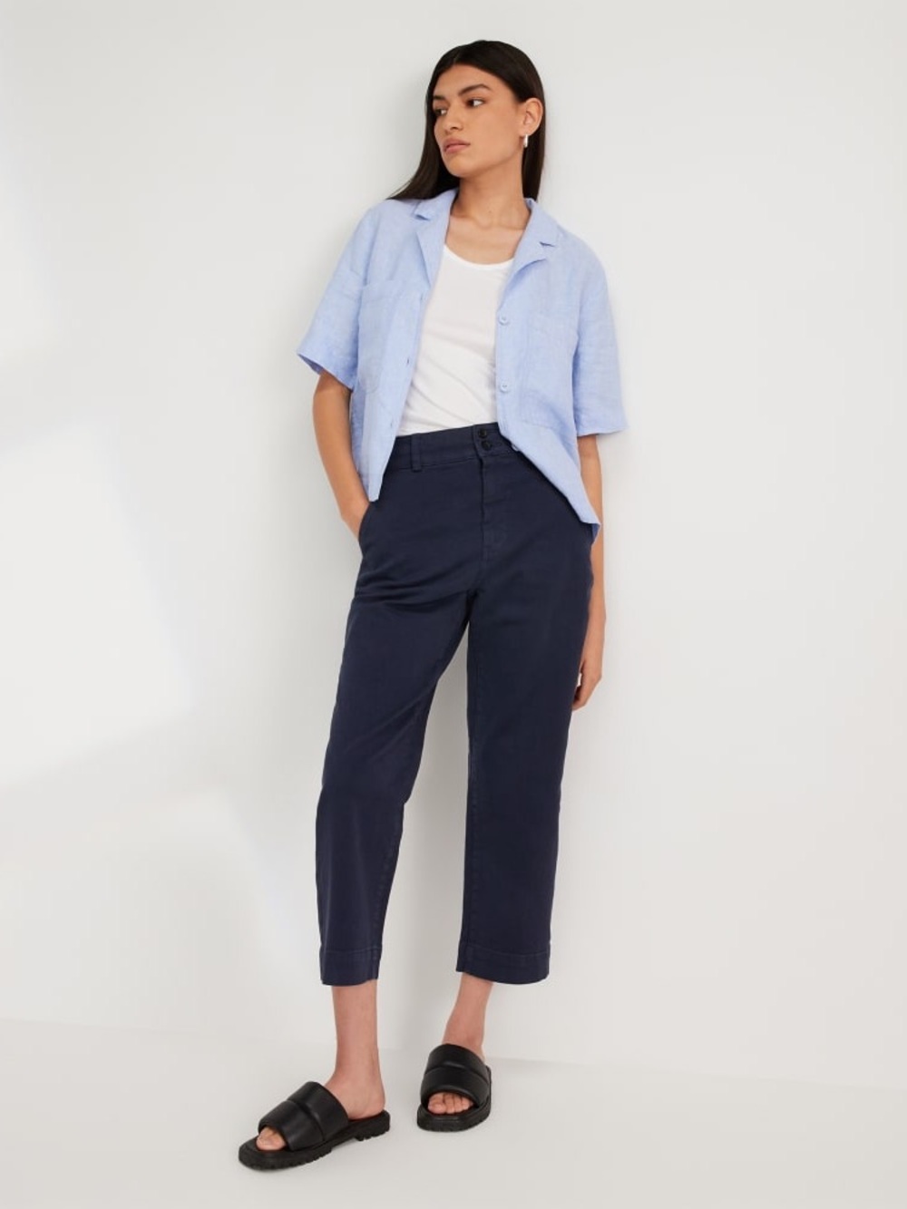 Everlane The Linen Workwear Shirt Light Blue